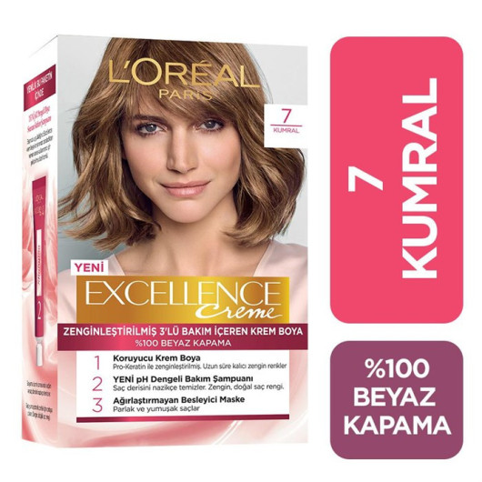Loreal Paris Excellence Cream Hair Dye 7.0 Auburn