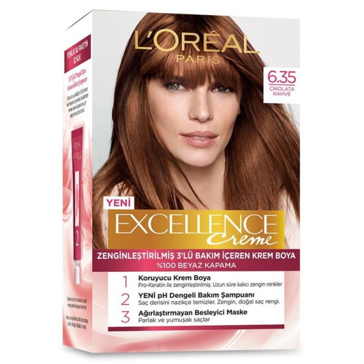 Loreal Paris Excellence Hair Color 6.35 Chocolate Brown