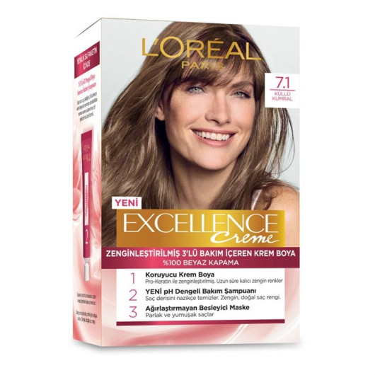 Loreal Paris Excellence Hair Color 7/1 Auburn Ash