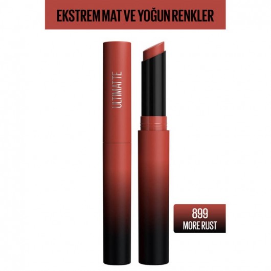 Maybelline New York Color Sensational Ultimatte Matte Lipstick 899 More Rust