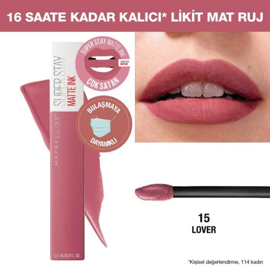 Liquid Matte Lipstick Superstay Matte Ink Liquid Lipstick 15 Lover