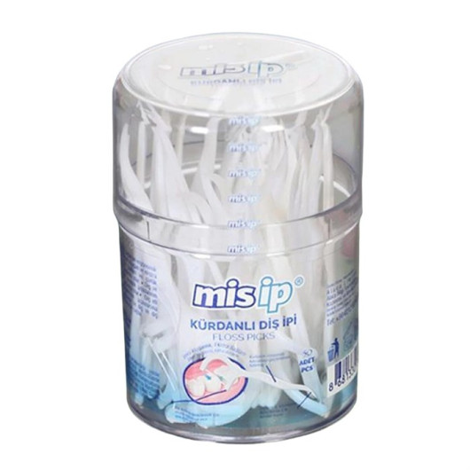 Misip Toothpick Dental Floss Cylinder Box 50
