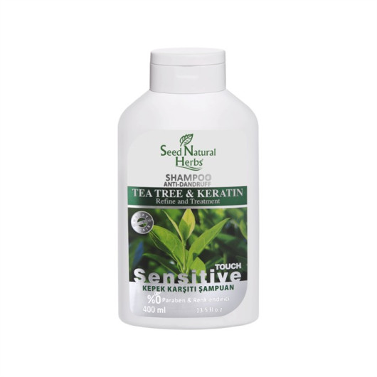 Natural Herbal Shampoo Herbs Tea Tree & Keratin Extract 400 Ml