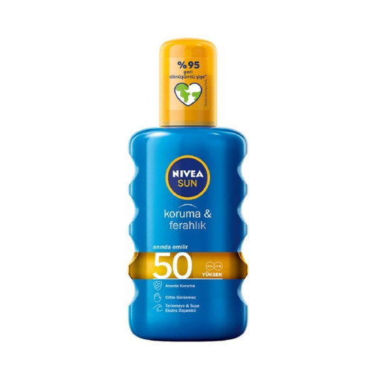 Nivea Sun Sun Spray +Spf50 Sun Protection & Refreshing Effect 200 Ml