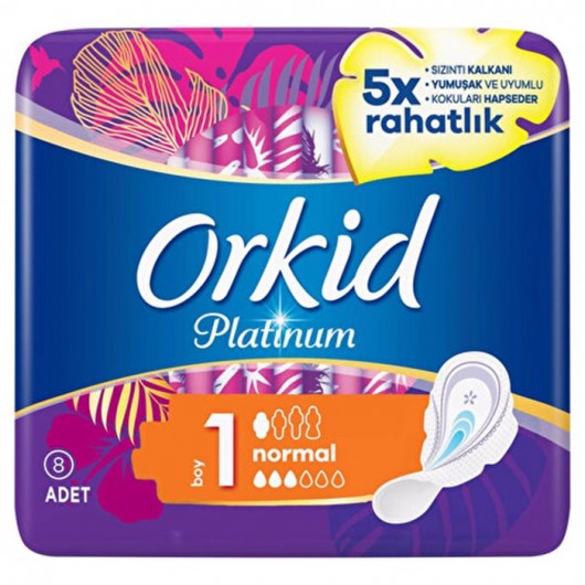 Orkid Platinum Sanitary Pad Normal Single Pack 8 Pcs