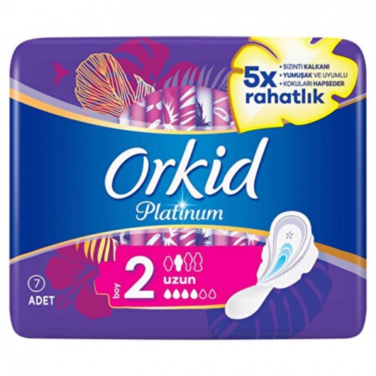Orkid Platinum Sanitary Pad Long Single Pack 7 Pcs