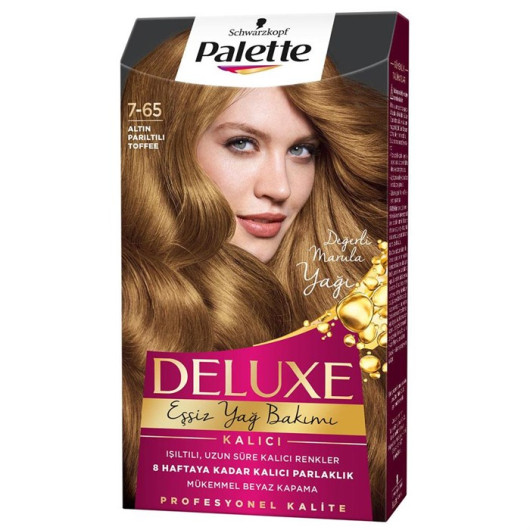Palette Deluxe Kit Hair Dye 7.65 Golden Glitter Toffee
