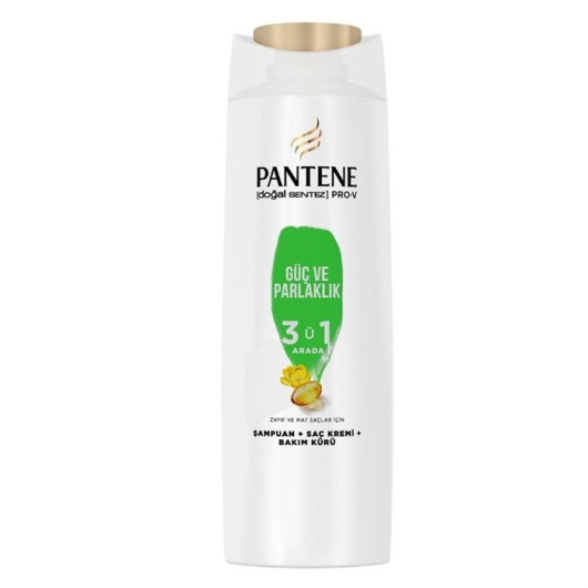 Pantene Pro 3 In 1 Shampoo Natural Synthesis Strength And Shine 350 Ml