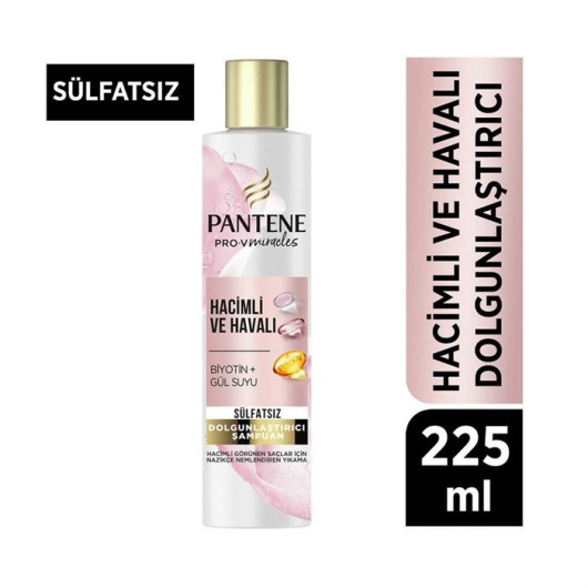 Pantene Pro V Shampoo Voluminous And Airy Sulfate-Free Plumping Effect 225 Ml