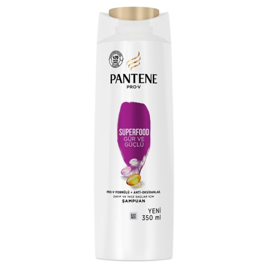 Pantene Pro-V Shampoo Superfood Lush And Strong Effect 350 Ml