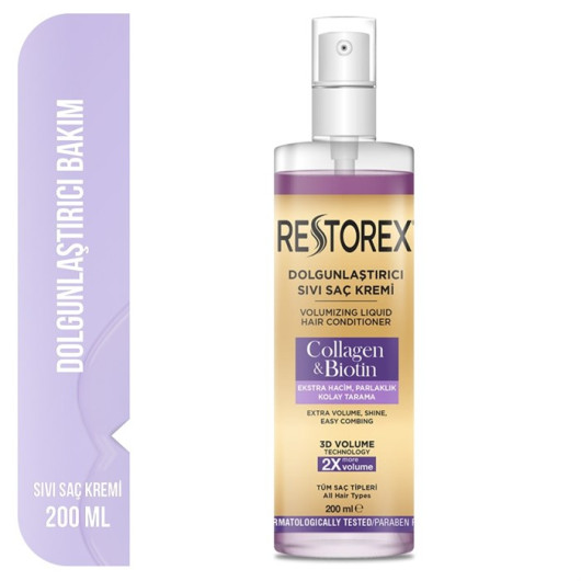 Restorex Plump Liquid Hair Care Cream With Collagen & Biotin Extract 200 Ml