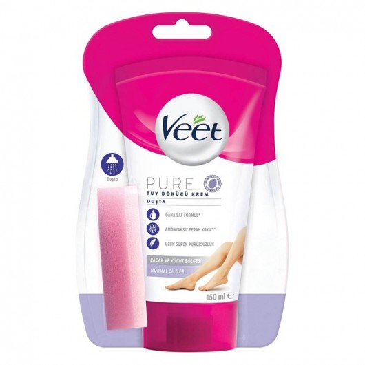 Veet Pure Hair Removal Cream 150 Ml For Normal Skin In The Shower