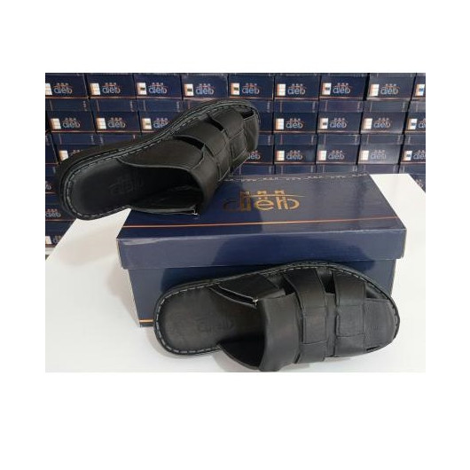 Men's Sandal, Elegant Design, Made Of First-Class Natural Leather, Black