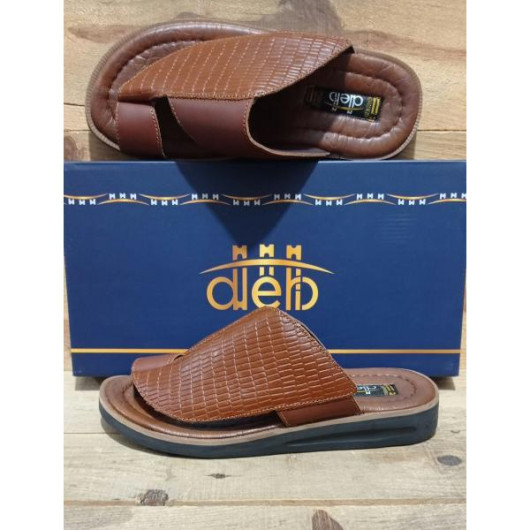 First Class Luxury Genuine Leather Sandals For Men - Brown