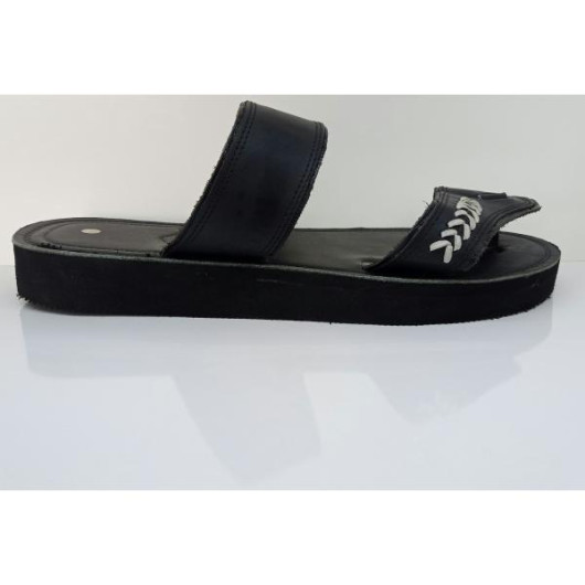Luxury Sandals For Men Made Of First Class Natural Leather - Black
