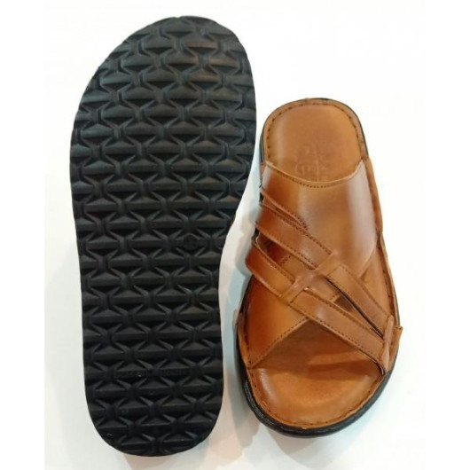 Men's Sandal Made Of First Class Leather, Brown