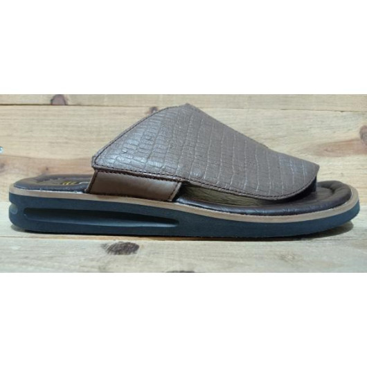 Men's Sandal Made Of Luxurious Natural Leather With A Medical Sole - Beige