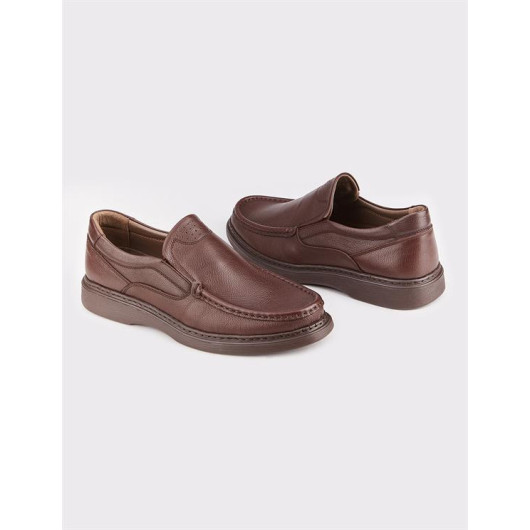 Men's Genuine Leather Casual Brown Shoes