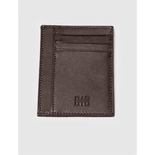 Men's Genuine Leather Brown Card Holder