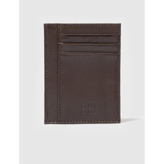 Men's Genuine Leather Brown Card Holder