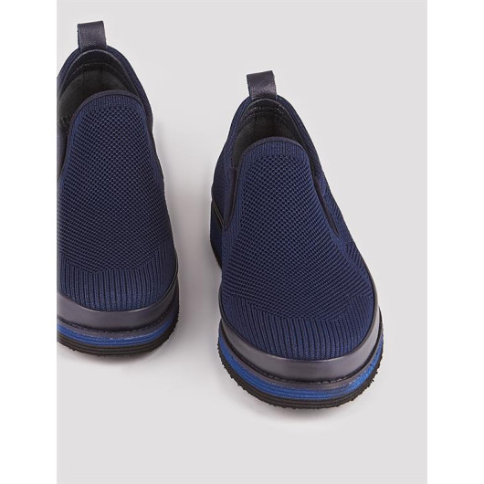 Men's Knitwear Navy Blue Casual Shoes