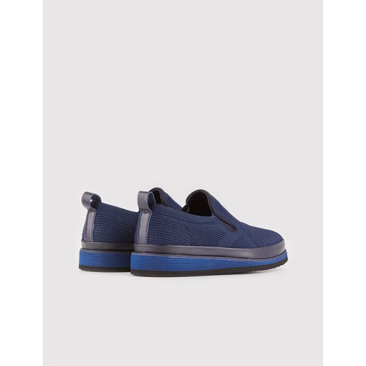 Men's Knitwear Navy Blue Casual Shoes