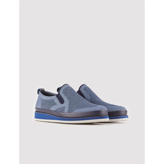 Men's Knitwear Blue Casual Shoes