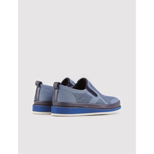 Men's Knitwear Blue Casual Shoes