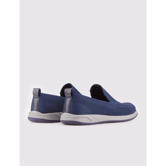 Eva Sole Knitwear Navy Blue Men's Casual Shoes