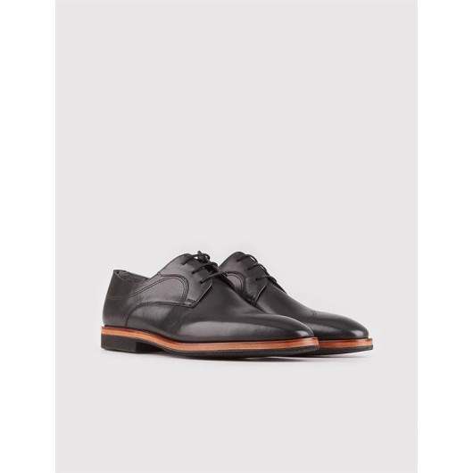 Genuine Leather Eva Sole Black Lace Men's Classic Shoes