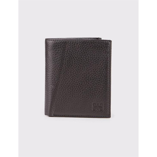 Genuine Leather Zippered Black Men's Wallet