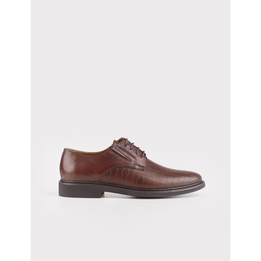 Genuine Leather Brown Lace Up Men's Casual Shoes