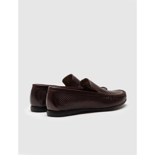 Genuine Leather Brown Men's Shoes