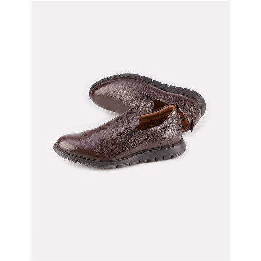 Genuine Leather Brown Men's Casual Shoes