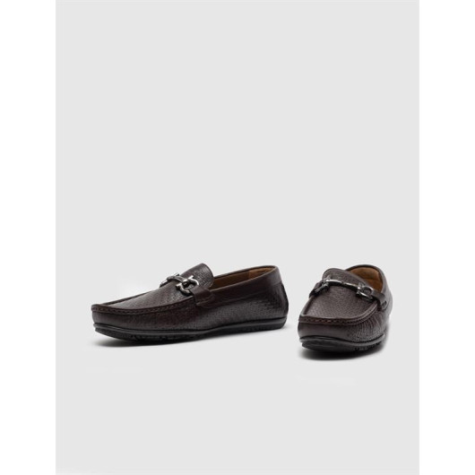 Genuine Leather Brown Men's Loafers