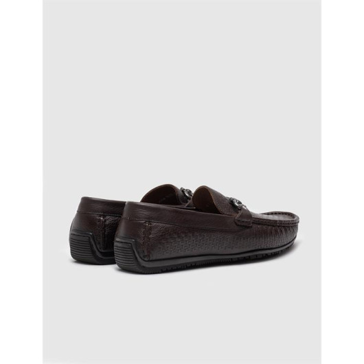 Genuine Leather Brown Men's Loafers