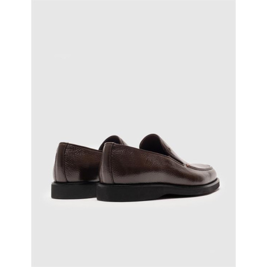 Genuine Leather Brown Seasonal Men's Casual Shoes