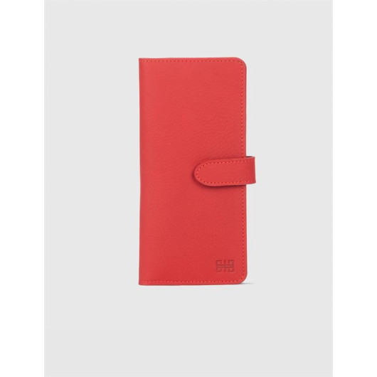 Genuine Leather Red Women's Wallet