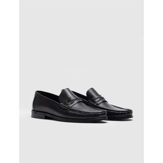 Genuine Leather Black Men's Casual Shoes