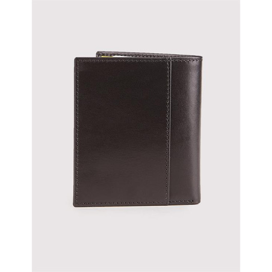 Genuine Leather Black Men's Card Holder Wallet