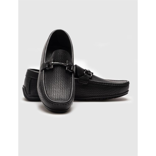 Genuine Leather Black Men's Loafers