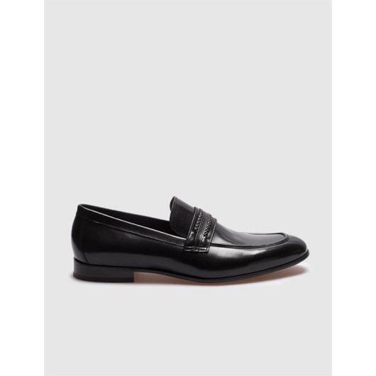 Men's Classic Shoes With Genuine Leather Black Belt