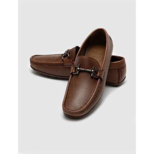 Genuine Leather Tan Men's Shoes
