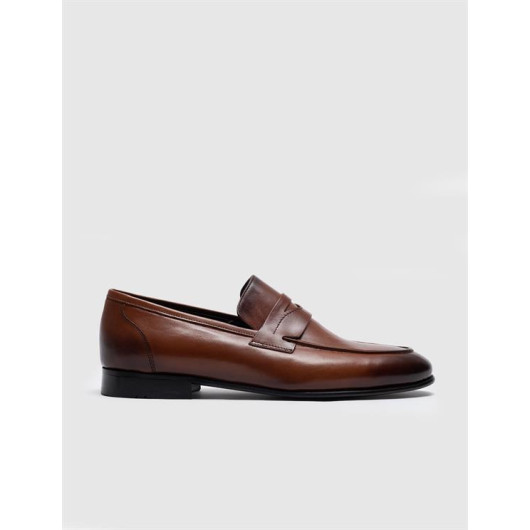 Men's Classic Shoes With Genuine Leather Tan Belt