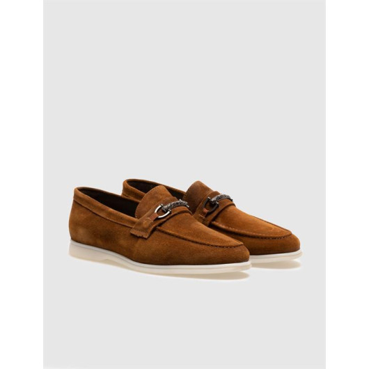 Genuine Leather Tan Suede Men's Casual Shoes