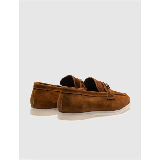 Genuine Leather Tan Suede Men's Casual Shoes