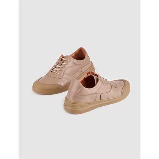 Genuine Leather Mink Laced Women's Casual Shoes