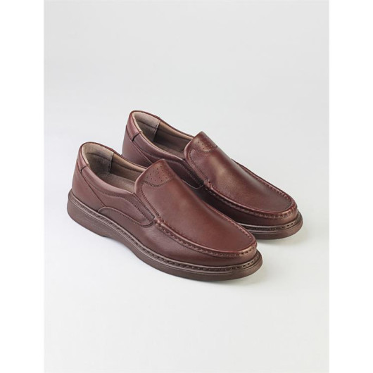 Classic Genuine Leather Brown Men's Casual Shoes