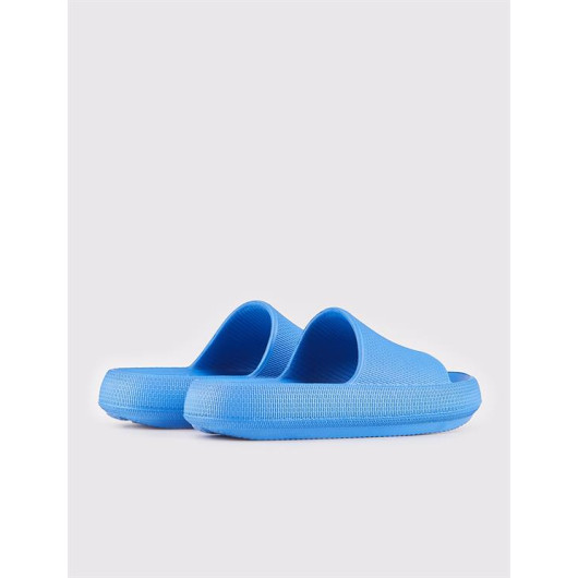 Blue Women's Flat Slippers