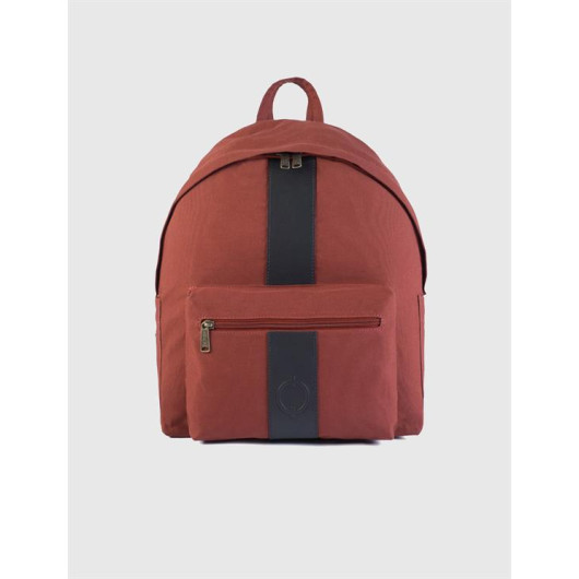 Mini Orange Backpack With Storage Pocket